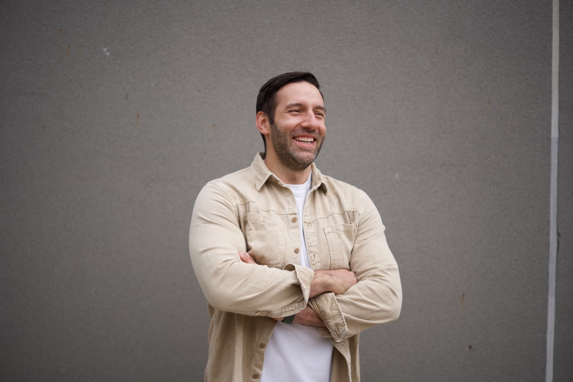 Santiago Gaitán Fajardo, sonriendo